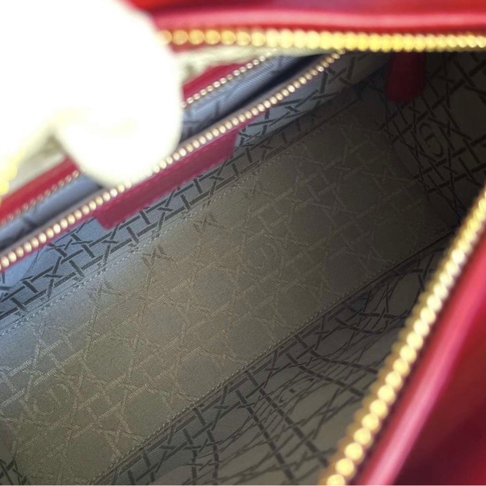 Christian Dior Lady dior medium bag lipstick red lambskin cannage quilted - Picture 9 of 9